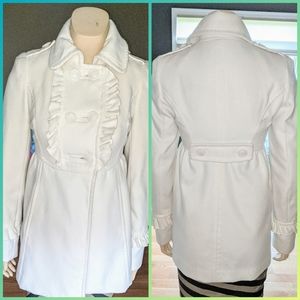 Kensie Off White Double-breasted Coat